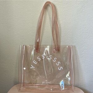 Kate Spade “Yes” Clear Pink Tote Bag / Shoulder Bag